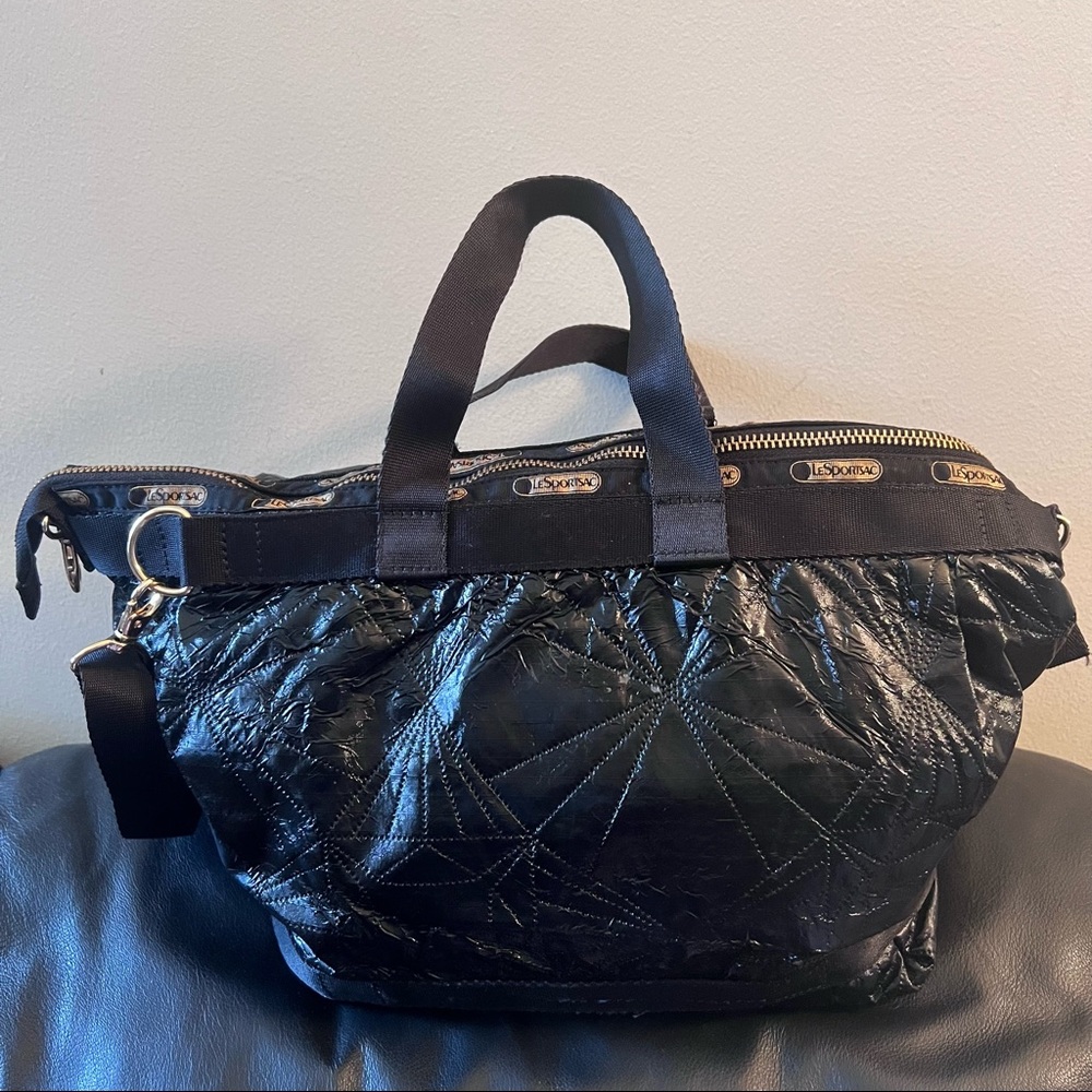 LeSportsac x Erickson Beamon Small Black Diamond Farah Handbag